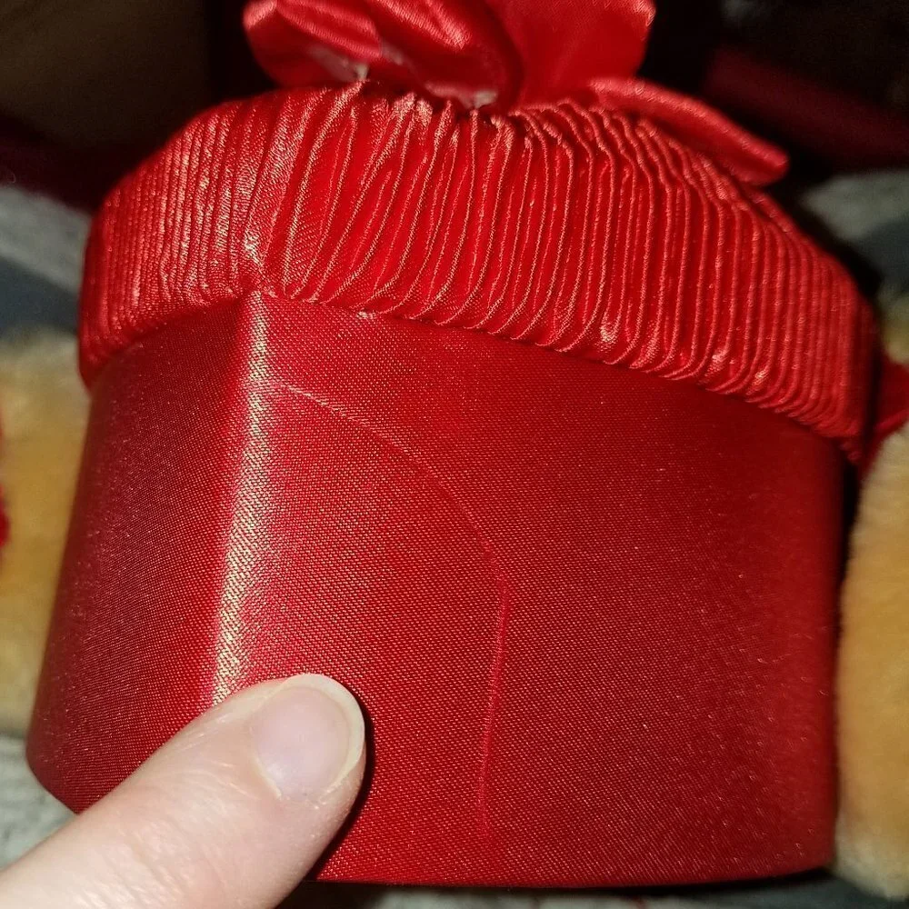 Dan Dee Valentine's Day Brown Teddy Bear Plush Red Heart Gift Box Stuffed Toy